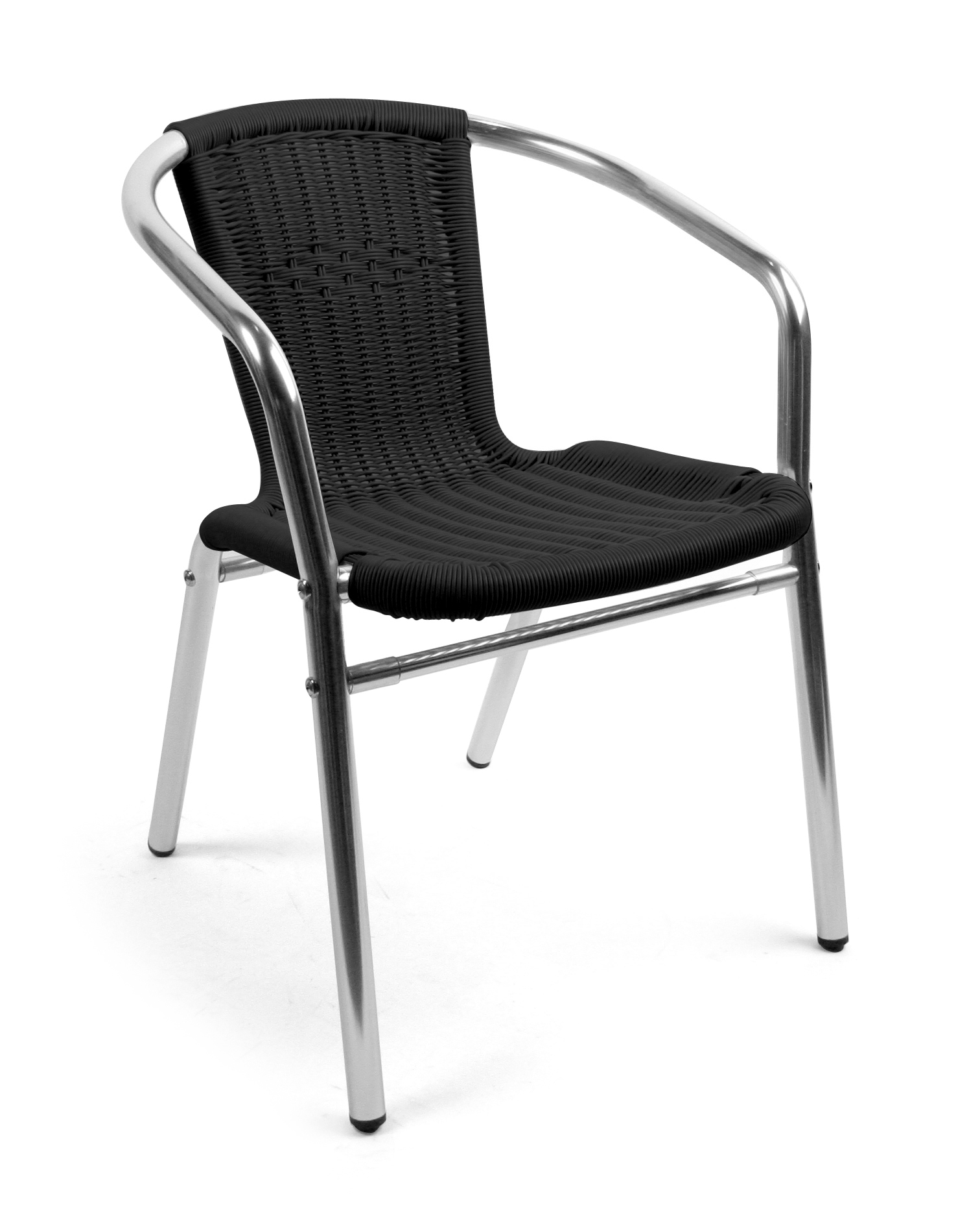 Alu-Bistro karmstol, svart, Xirbi