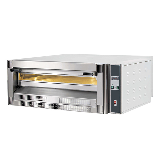 Gasdriven pizzaugn för 9 pizzor ø 330 mm, digital kontroll, Mastro