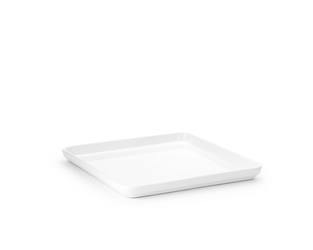 Tallrik Bas, vit porslin, 275x275xH25mm, Patina